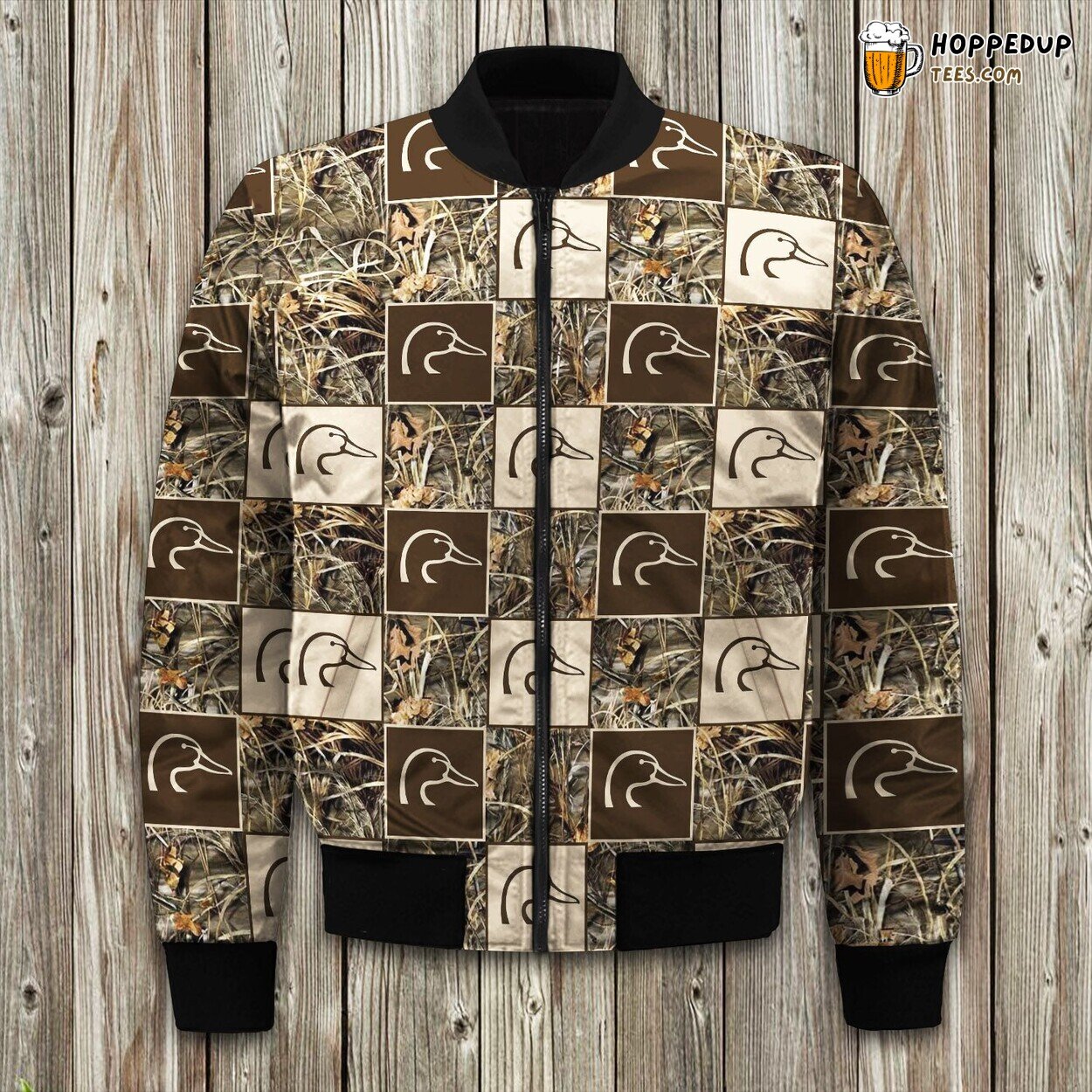 Duck Hunting Theme Premium Bomber Winter Jacket Stylish Warmth