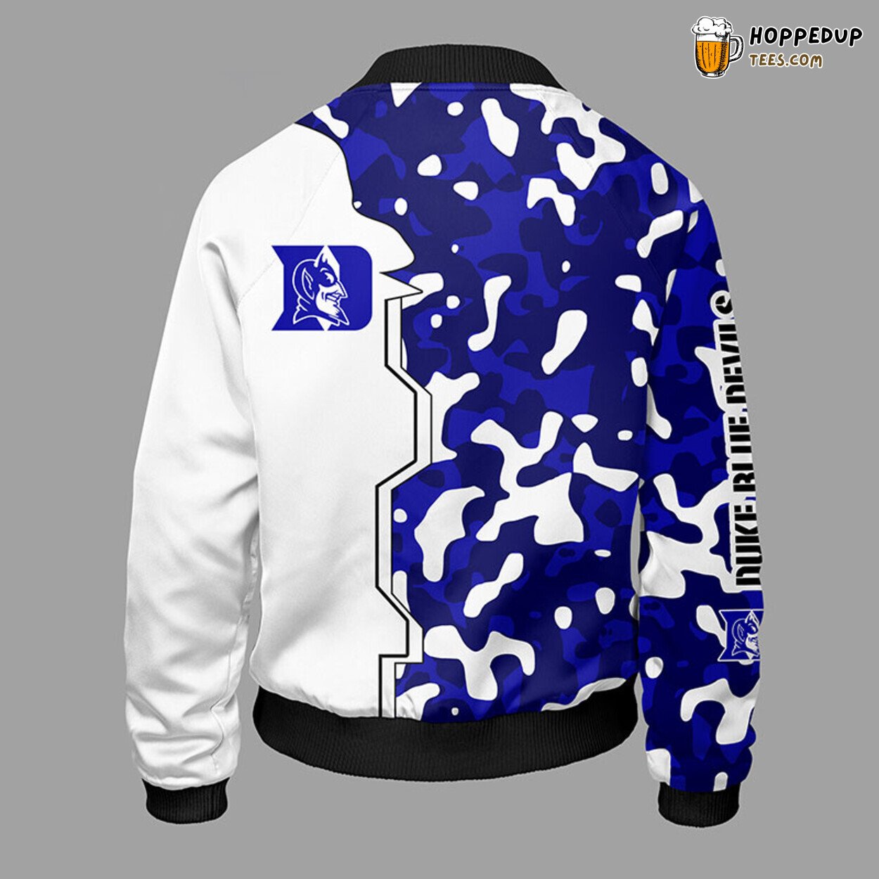 Duke Blue Devils NCAA Unique Camouflage Blue Bomber Jacket