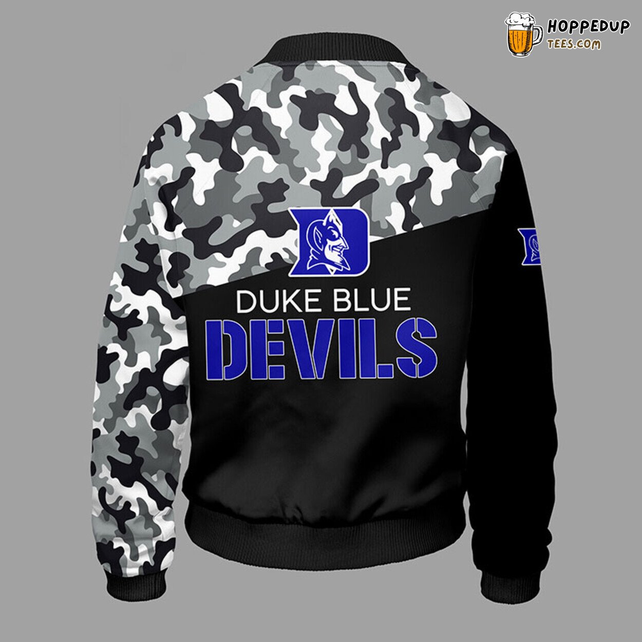 Duke Blue Devils NCAA Unique Camouflage Blue Bomber Jacket Design