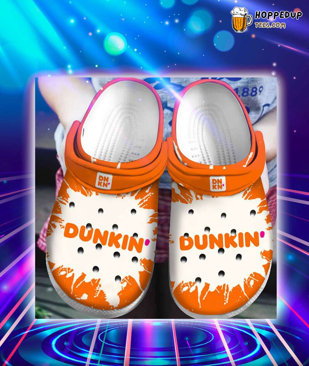 Dunkin Donut Themed Comfortable Unique Design Clog Shoes