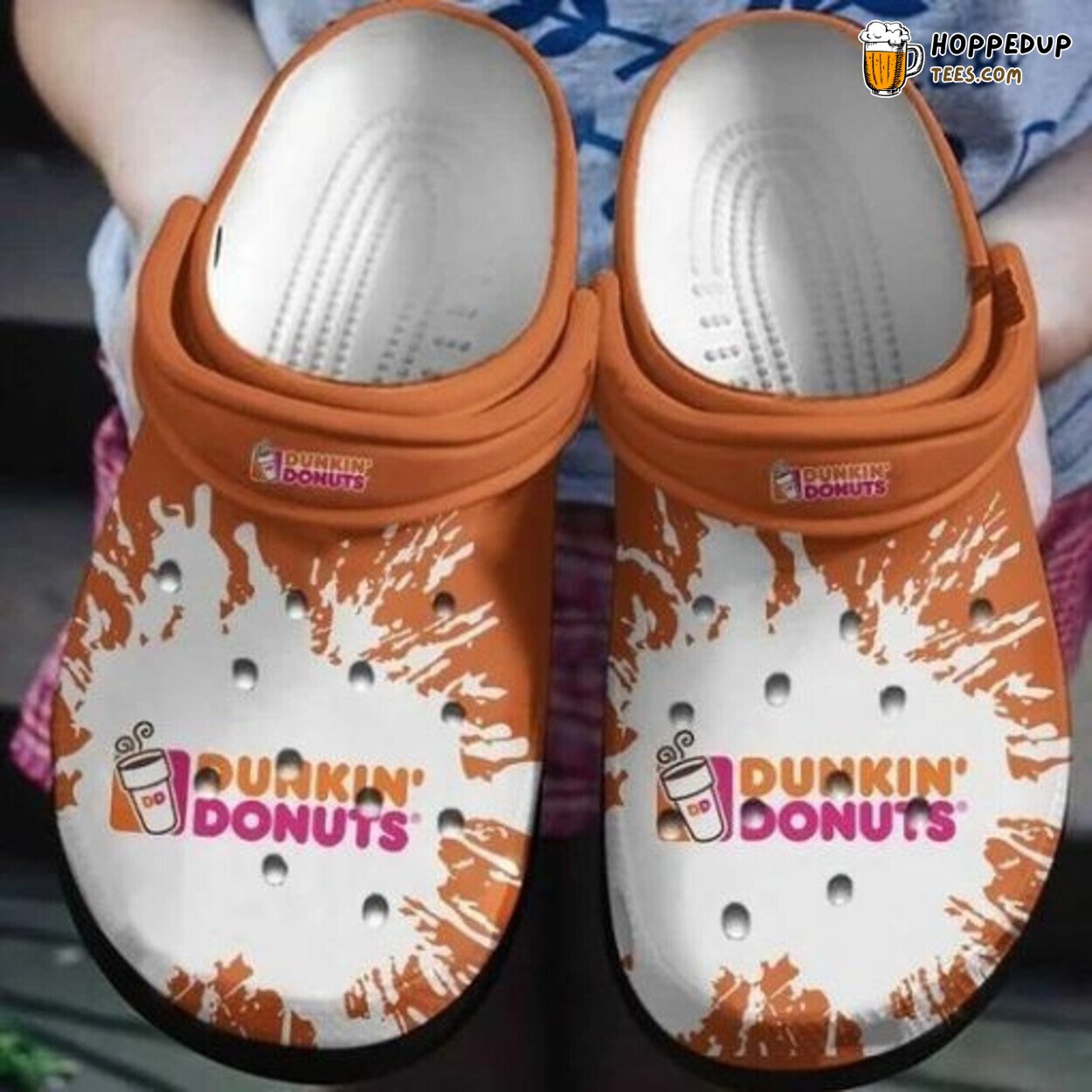 Dunkin Donuts Coffee Drink Comfortable Classic Water Rubber Clogs Shoes