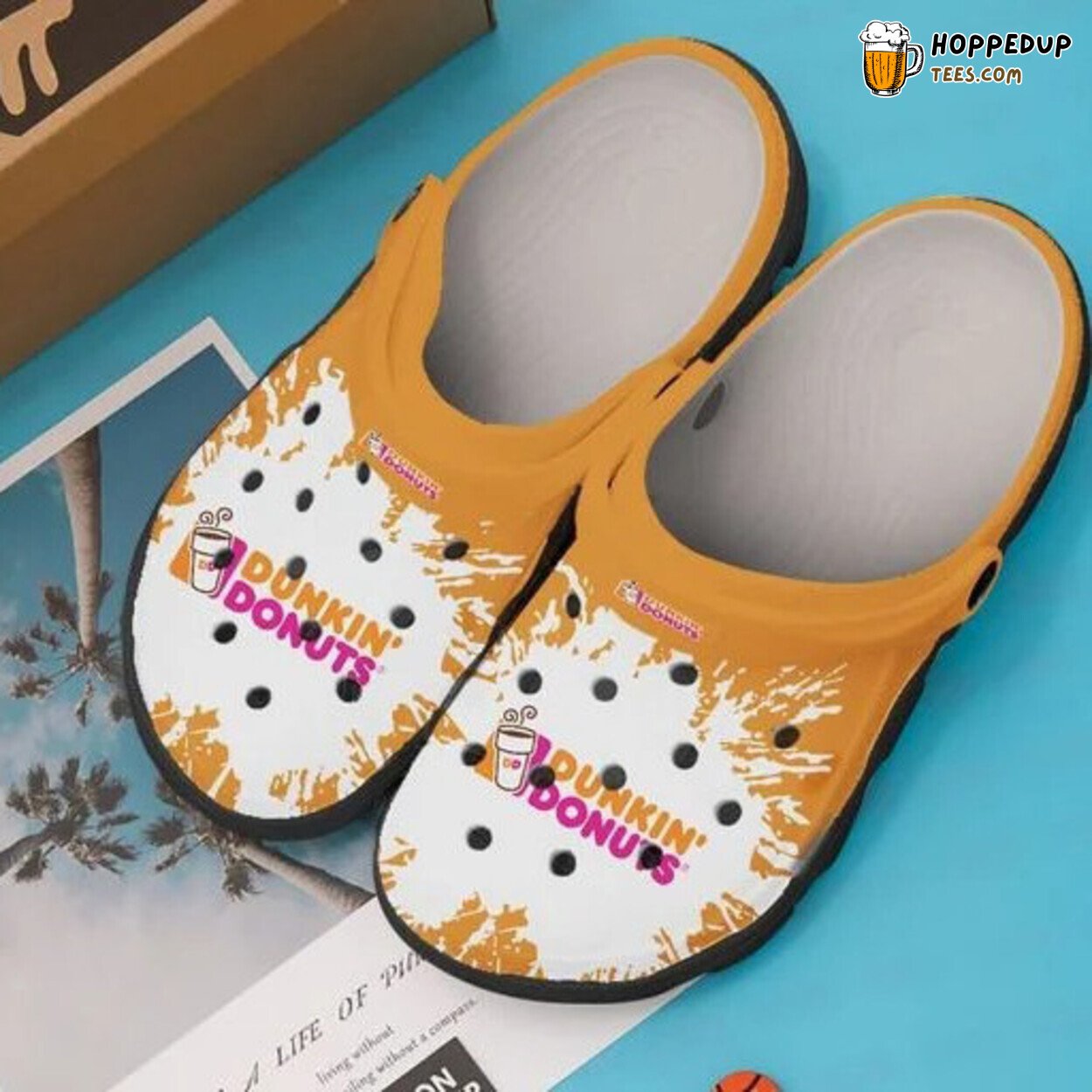Dunkin Donuts Coffee Drink II Classic Water Rubber Clog Shoes Unisex