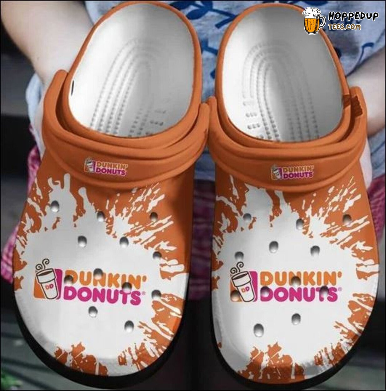 Dunkin Donuts Coffee Drink III Classic Water Rubber Clog Shoes Unisex Comfort