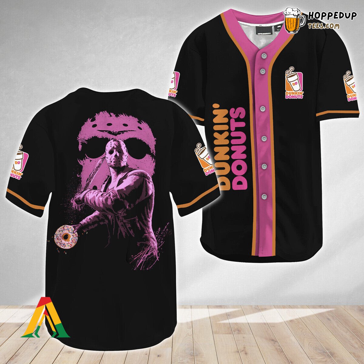 Dunkin Donuts Inspired Jason Voorhees Friday The 13th Baseball Jersey
