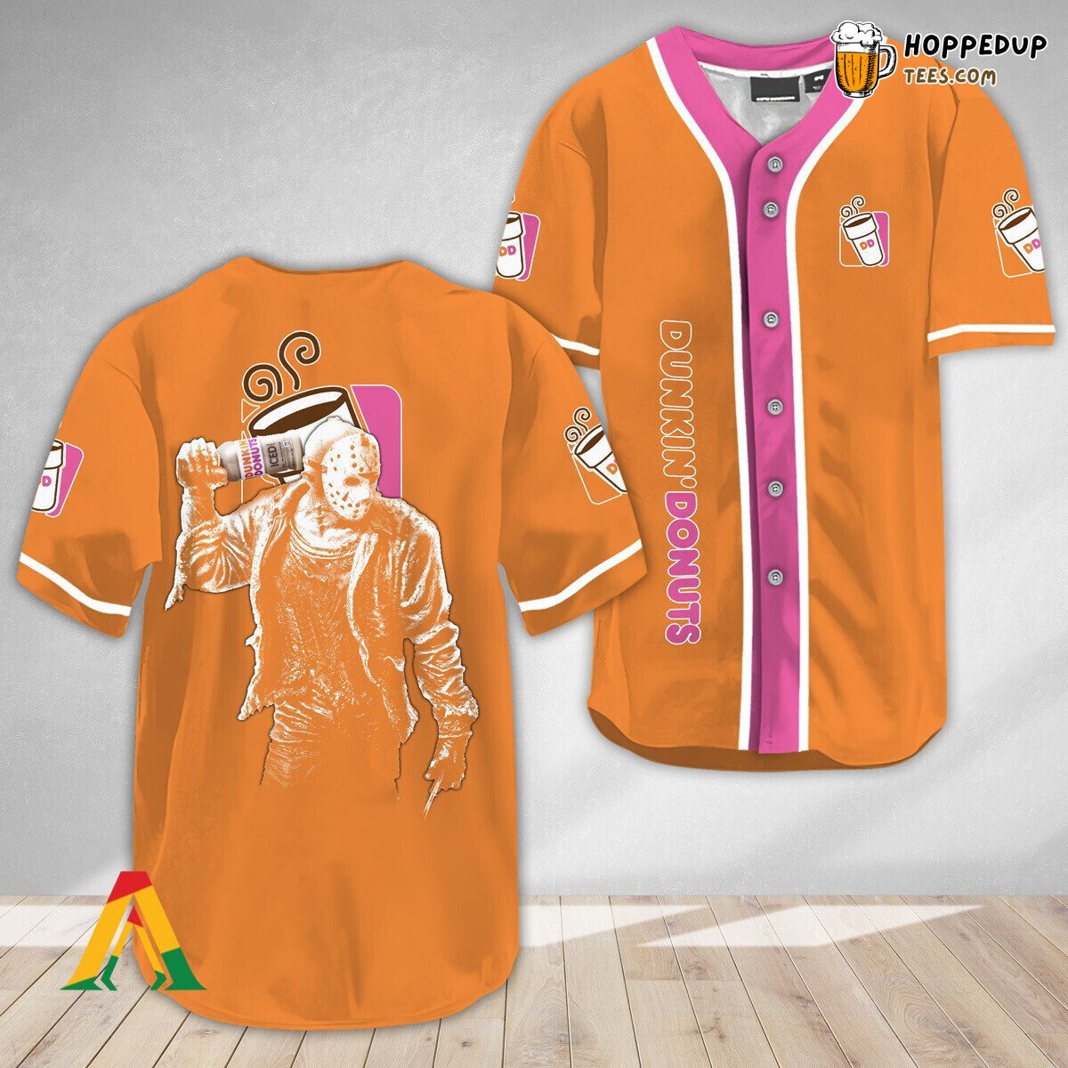 Dunkin Donuts Jason Voorhees Horror Unique Baseball Jersey Design