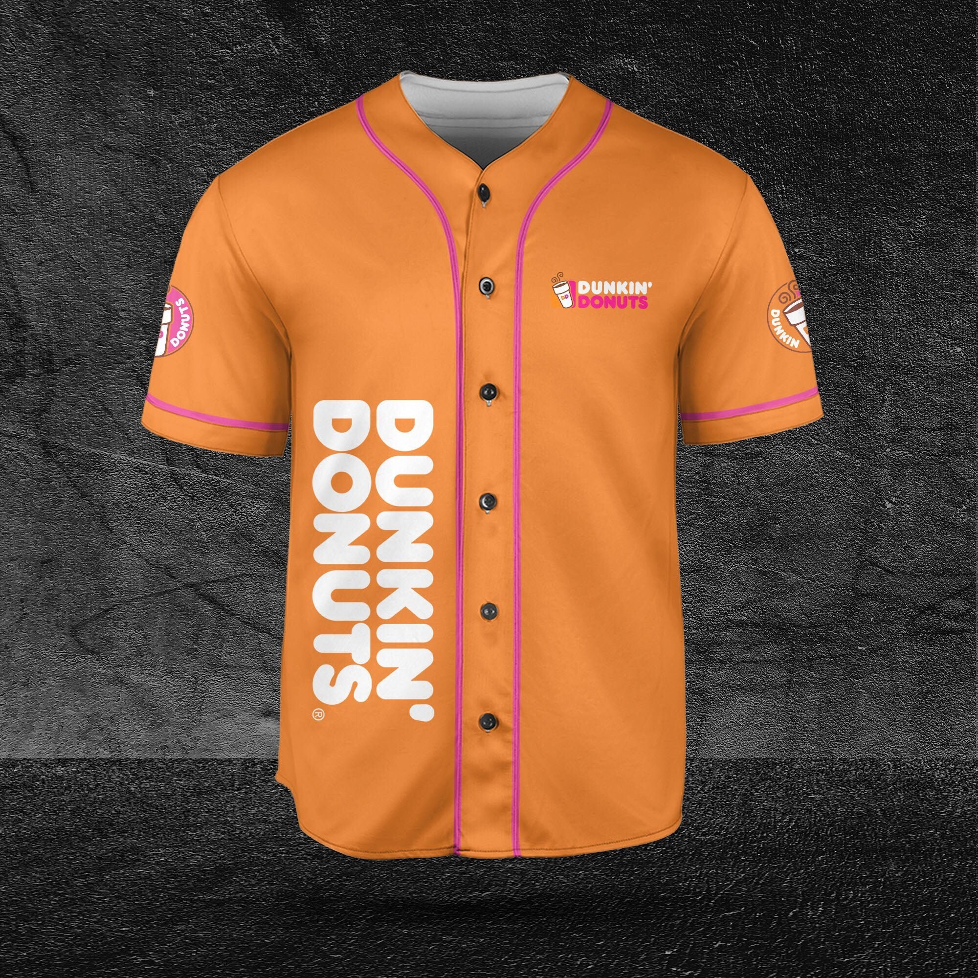 Dunkin Donuts Orange Baseball Jersey for Beer Lovers HU