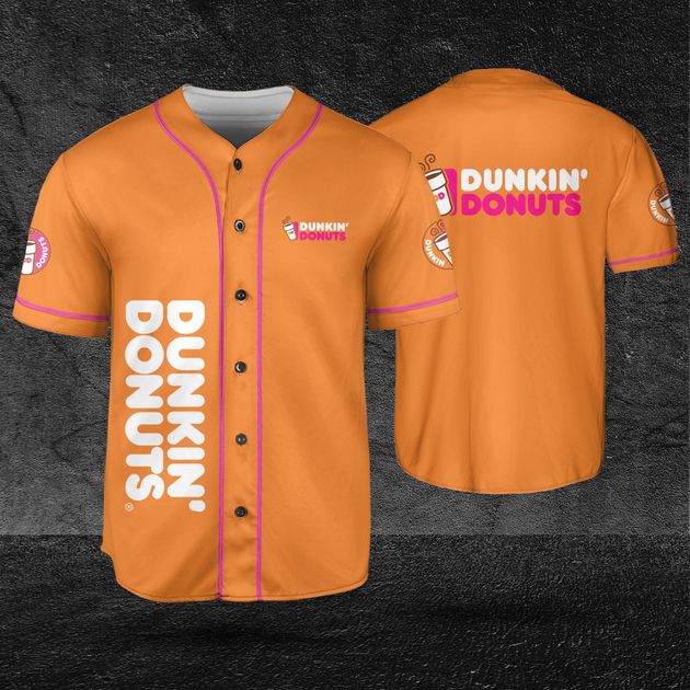 Dunkin Donuts Orange Baseball Jersey for Beer Lovers HU