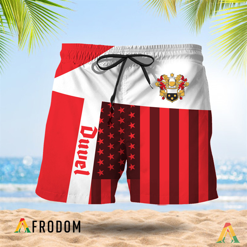 Duvel AmericanFlagPatch Summer Hawaiian Shorts HU