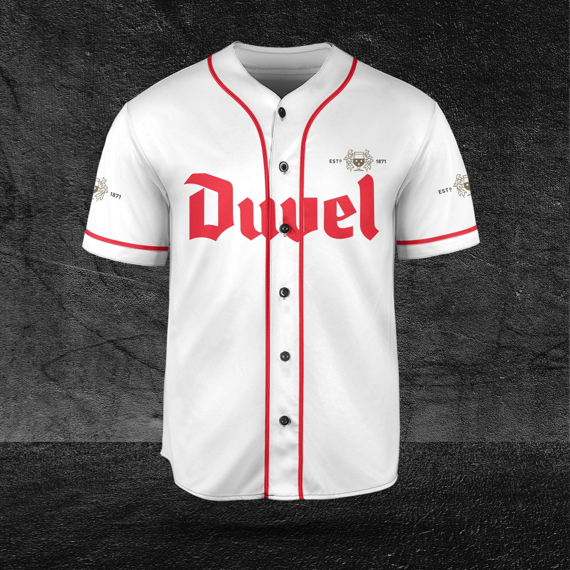Duvel Beer Horizontal Text Jersey for Beer and Vodka Lovers HU