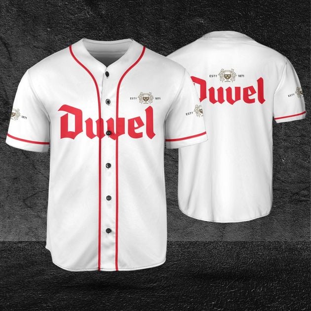 Duvel Beer Horizontal Text Jersey for Beer and Vodka Lovers HU