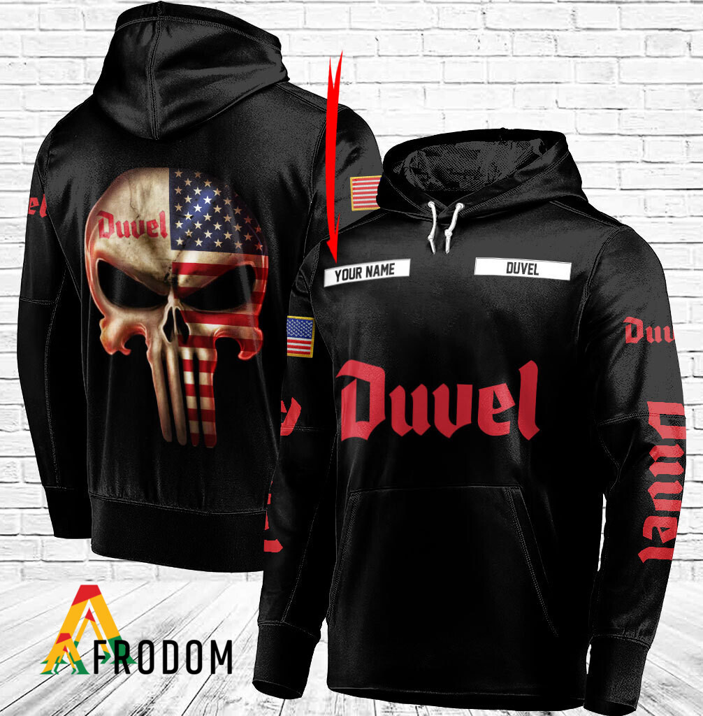 Duvel Beer Personalized Skull Flag Themed Hoodie HU