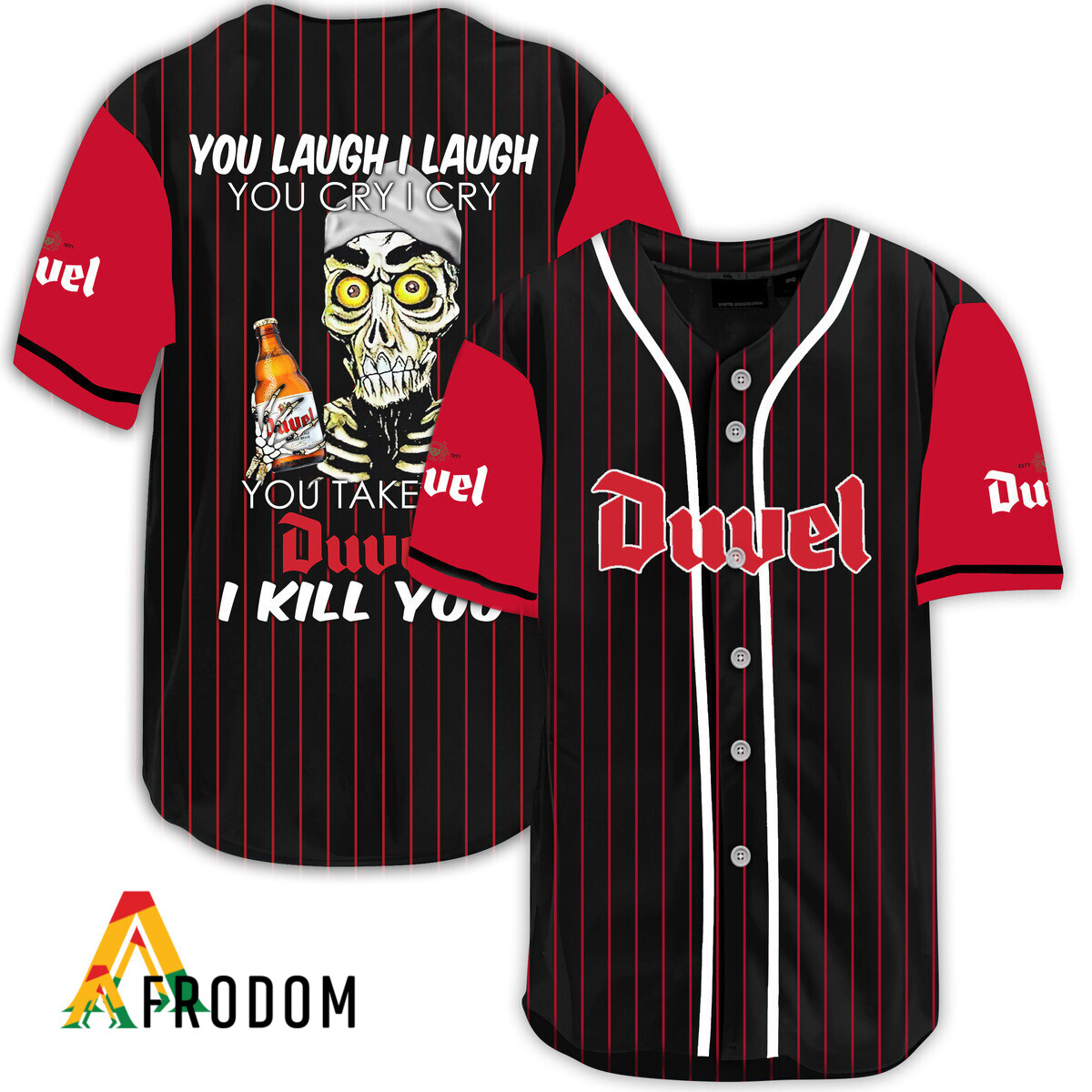 Duvel Beer Protective Laugh Cry Baseball Jersey HU