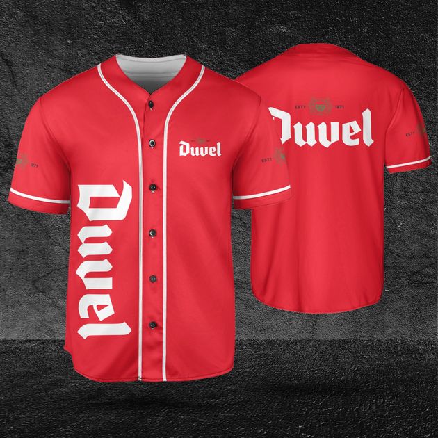 Duvel Beer Red Baseball Jersey Beer and Vodka Lovers HU