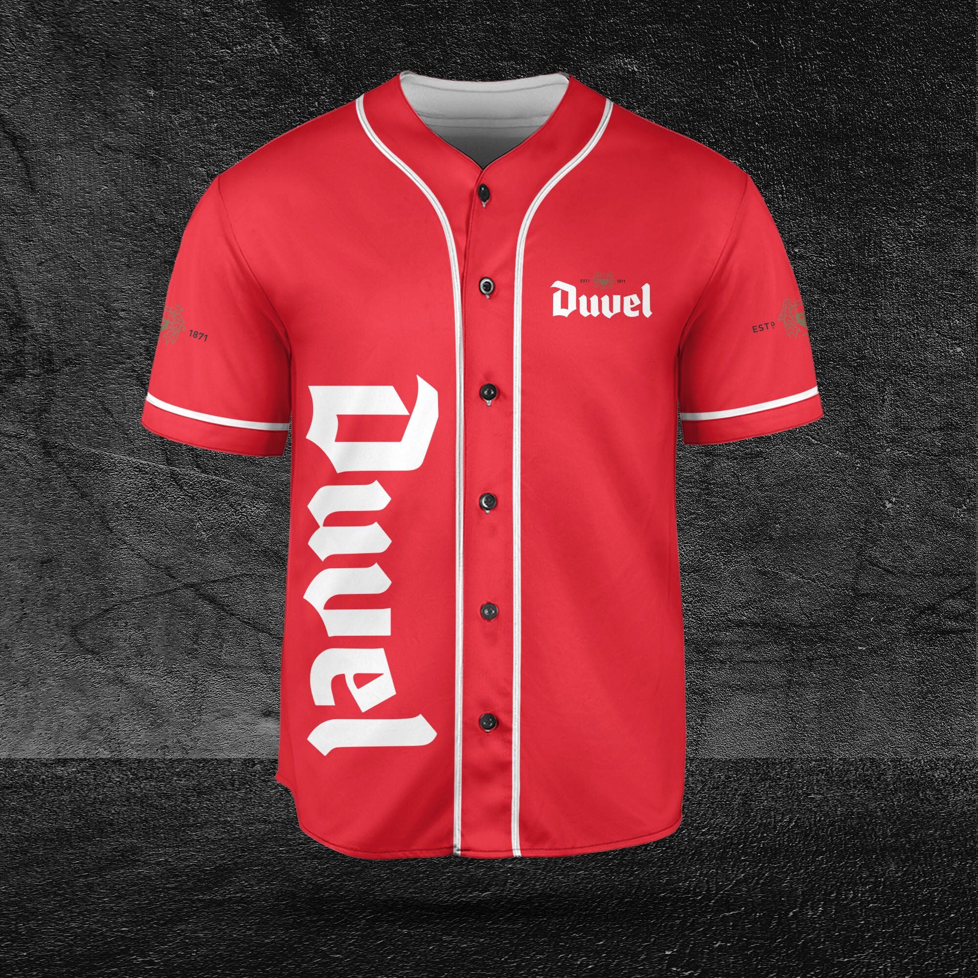 Duvel Beer Red Baseball Jersey Beer and Vodka Lovers HU