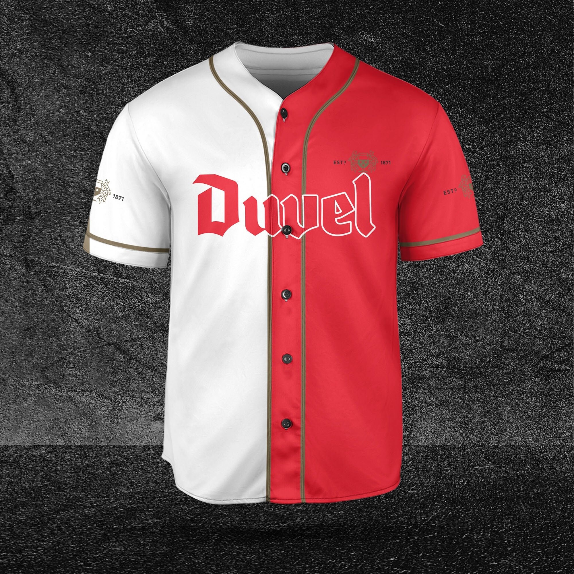 Duvel Beer Two Color Horizontal Text Beer Lovers Jersey HU