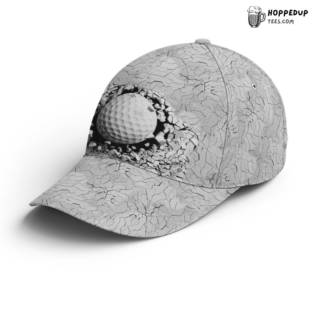 Dynamic Golf Ball Breaking Pattern Statement Design Baseball Cap