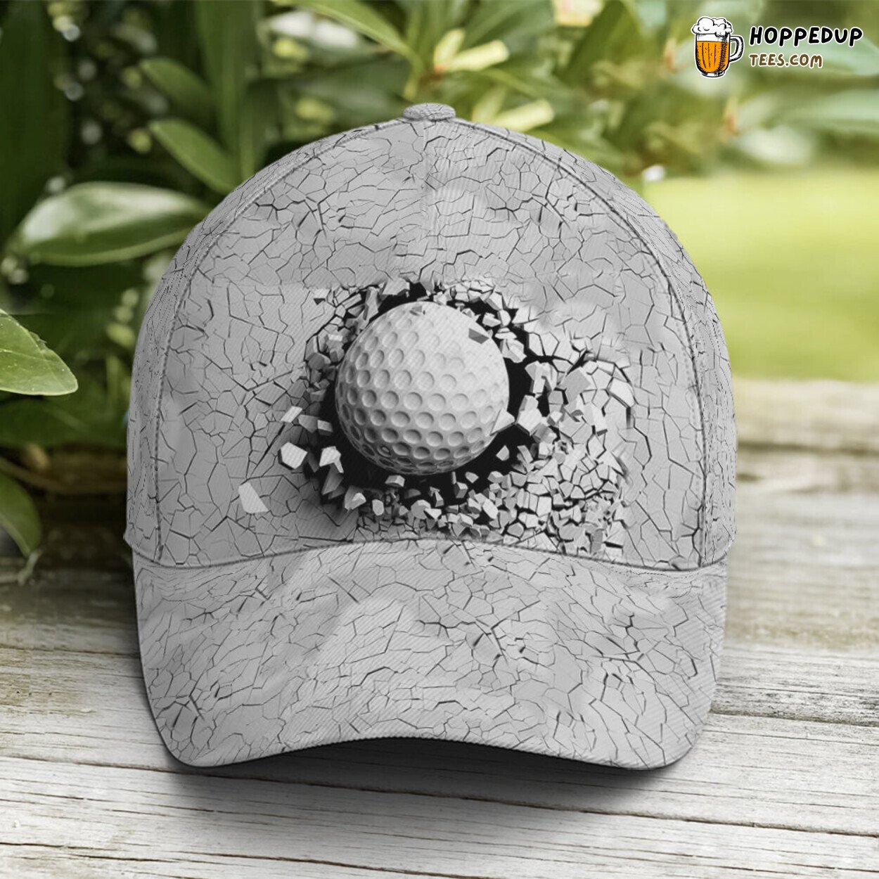 Dynamic Golf Ball Breaking Pattern Statement Design Baseball Cap