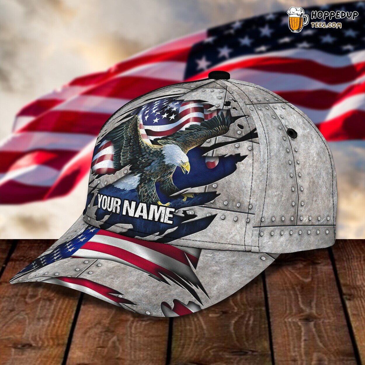 Eagle American 3D Classic Personalized Name Cap Unique Style Hat