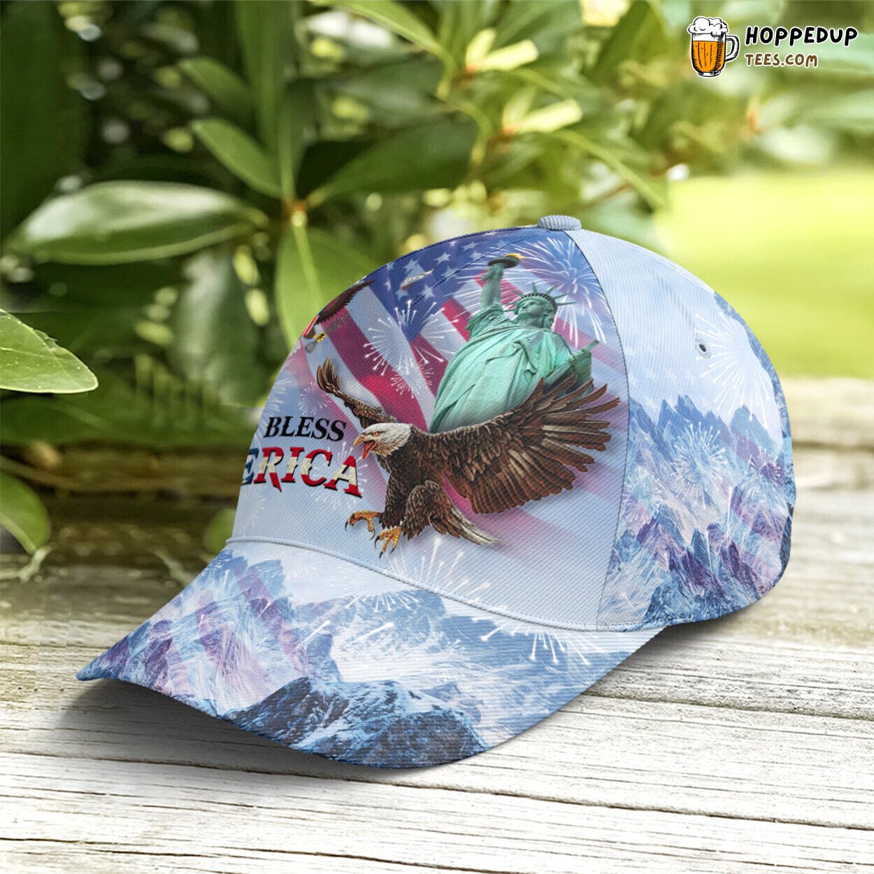 Eagle US Flag Enthusiasts Unique Statement Design Baseball Cap