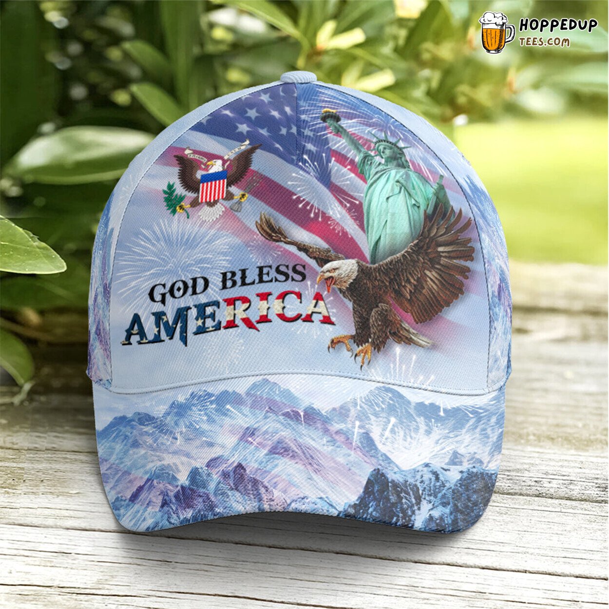 Eagle US Flag Enthusiasts Unique Statement Design Baseball Cap