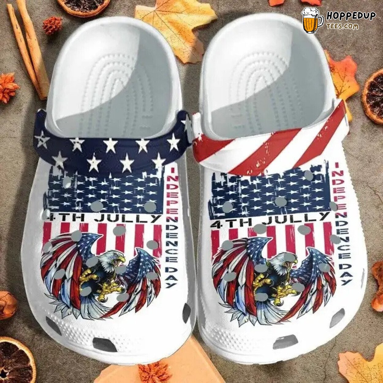 Eagle USA 4th July Independence Day Theme Comfortable Clogs Patriotic Gift