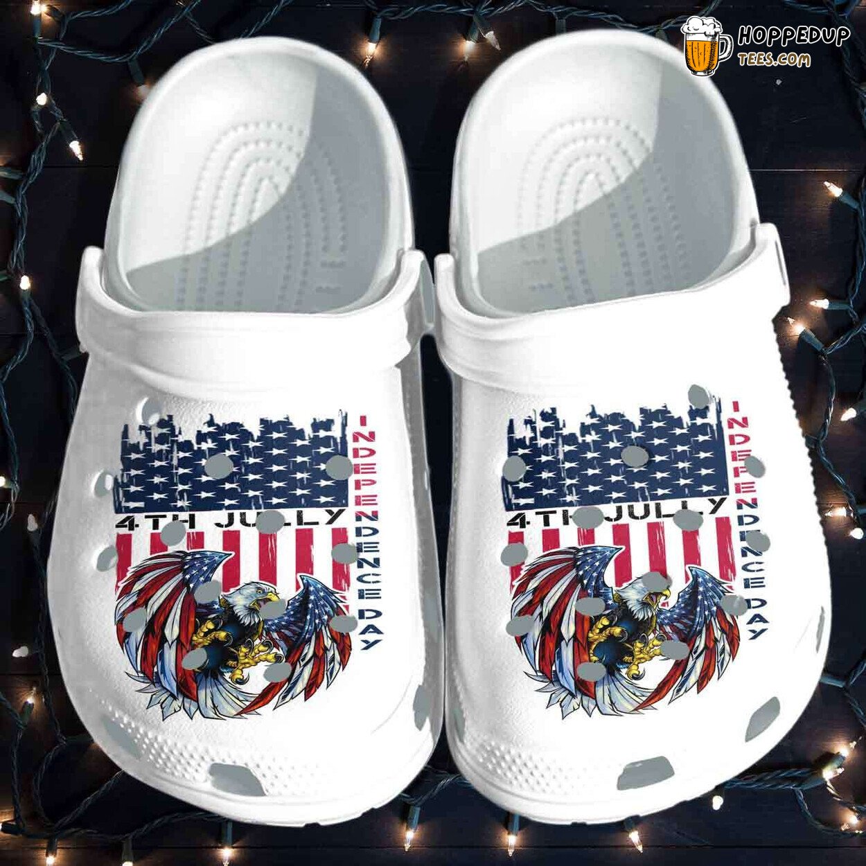 Eagle USA 4th July Independence Day Themed Comfortable Clogs