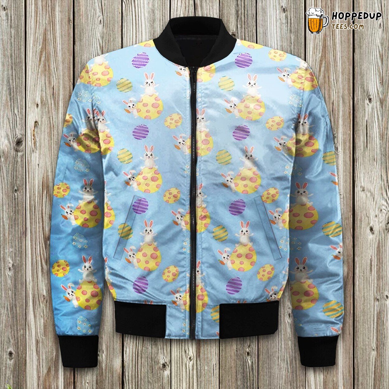Easter Eggs Pattern Cute Bomber Jacket
