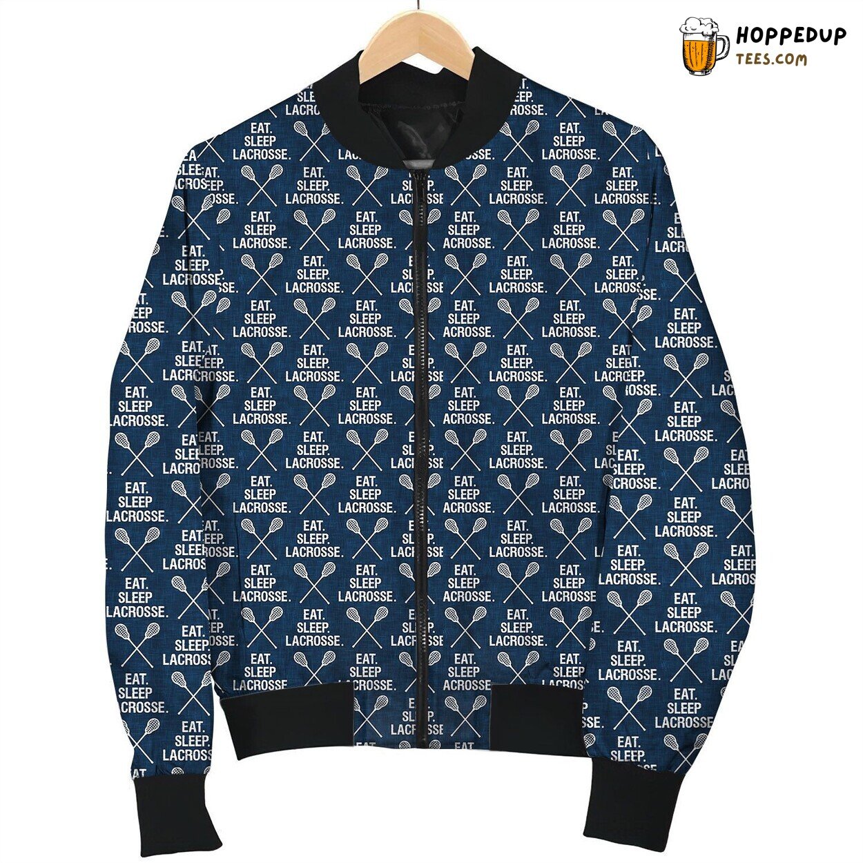 Eat Sleep Lacrosse Bomber Jacket