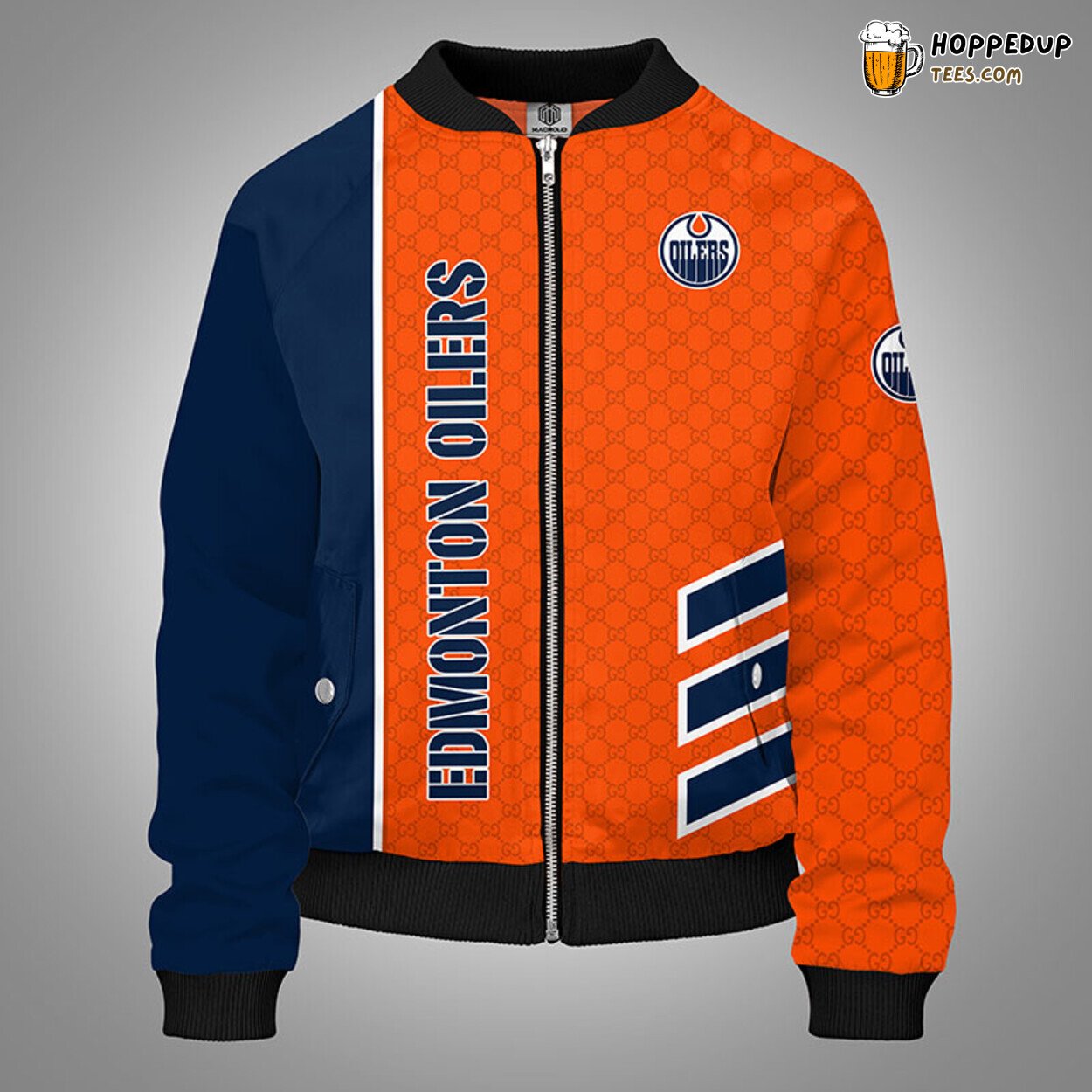 Edmonton Oilers NHL Distinct Orange Bomber Jacket Unique Stylish Design