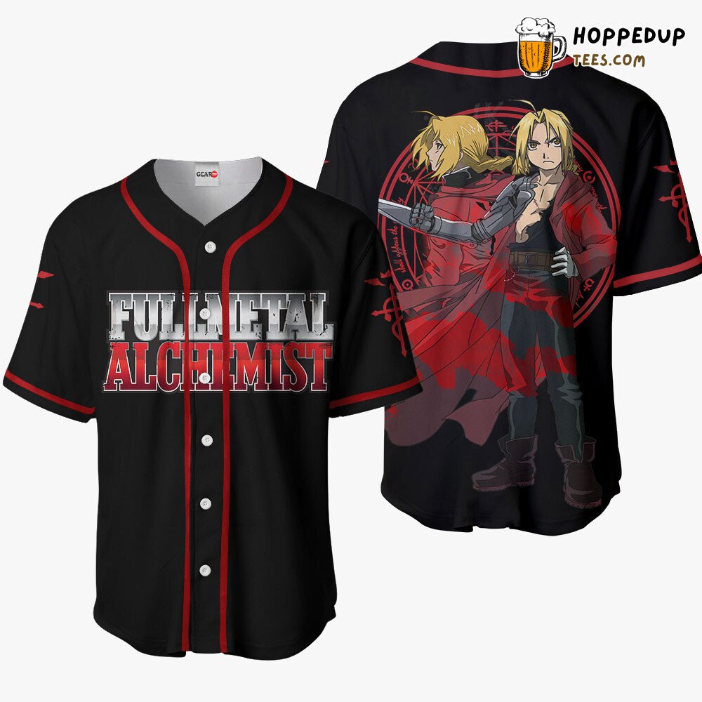 Edward Elric Distinctive Unique Anime Baseball Jersey Design Edition Edward Elric Distinctive Unique Anime Baseball Jersey Design Edition
