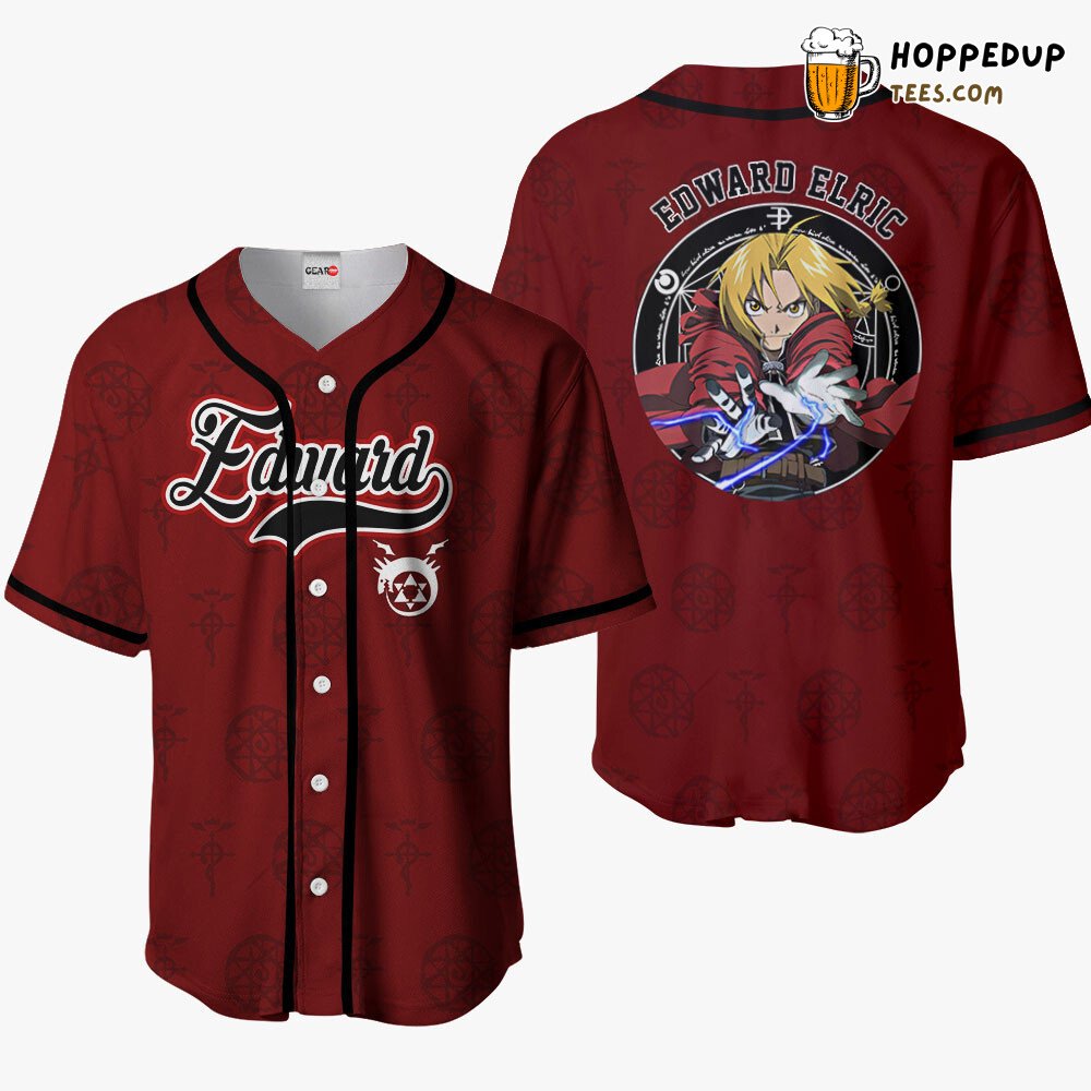 Edward Elric Signature Anime Baseball Jersey Shirt Special Collection