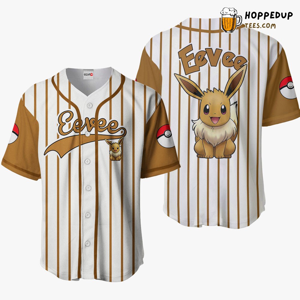 Eevee Unique Edition Distinctive Baseball Jersey Collection Design Style Eevee Unique Edition Distinctive Baseball Jersey Collection Design Style