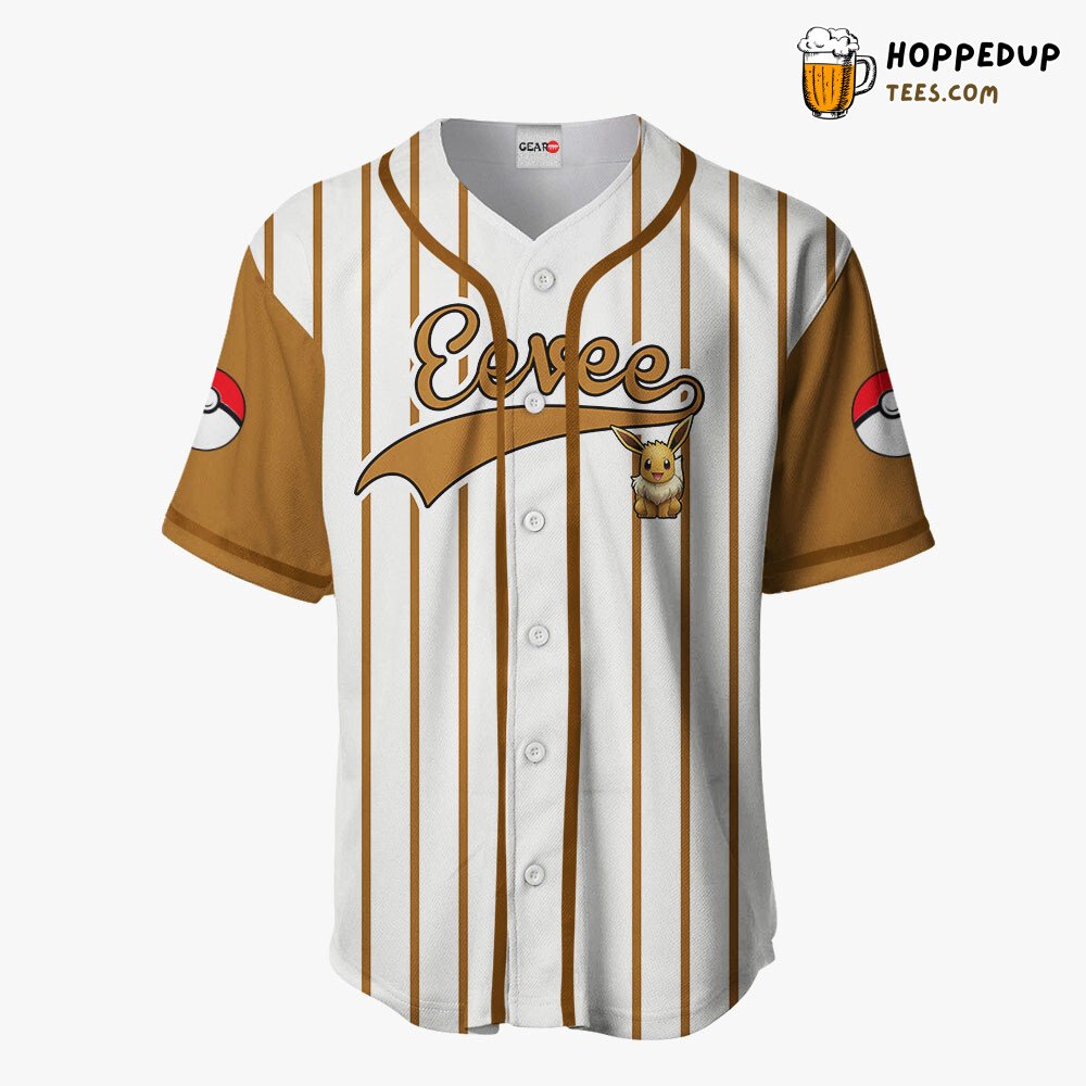 Eevee Unique Edition Distinctive Baseball Jersey Collection Design Style