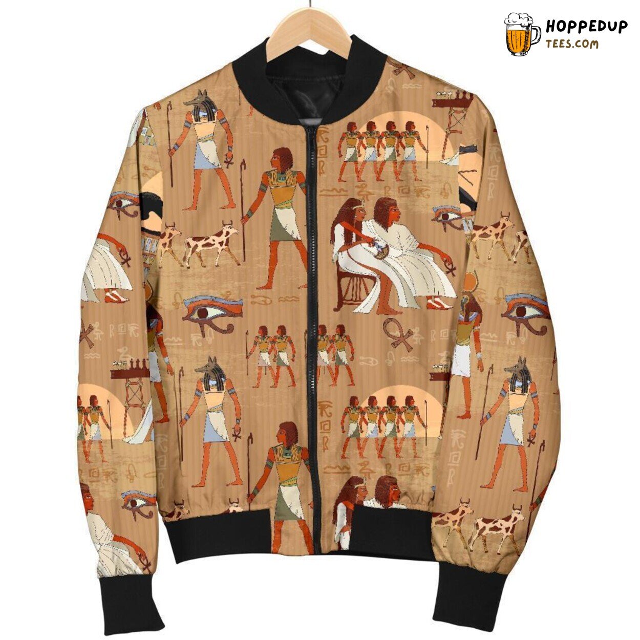 Egyptian Historic Tribute Men’s Bomber Jacket Unique Essence Pattern Design