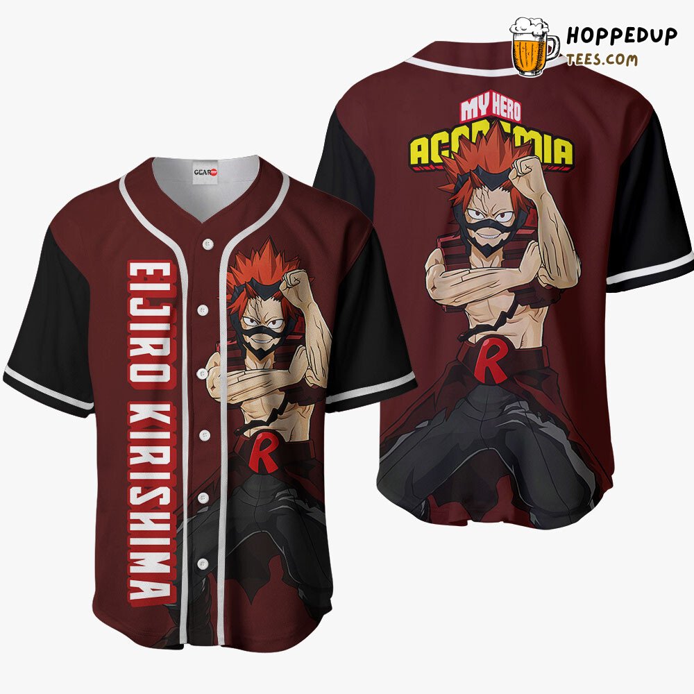 Eijiro Kirishima Unique Design Anime Baseball Jersey Distinctive Edition Eijiro Kirishima Unique Design Anime Baseball Jersey Distinctive Edition