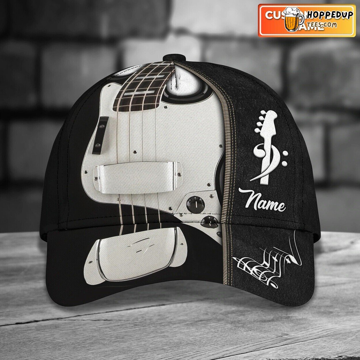 Electric Guitar Cap Boyfriend 3D Print Unique Guitarist Gift Special Hat Design Electric Guitar Cap Boyfriend 3D Print Unique Guitarist Gift Special Hat Design