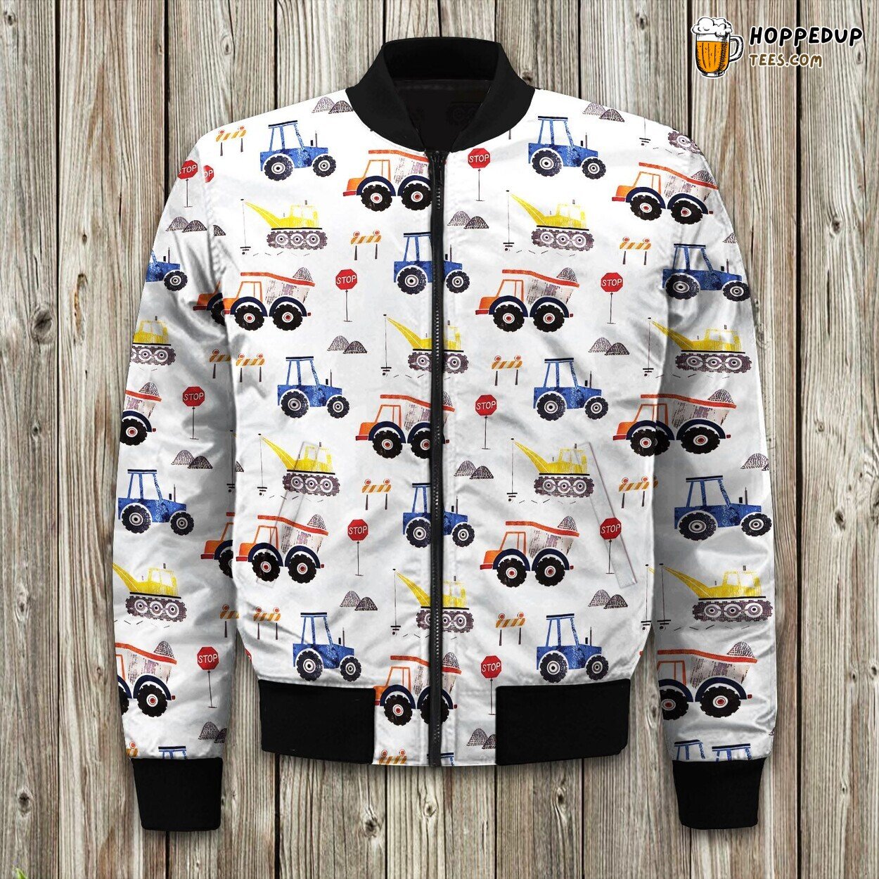 Elegance Bomber Jacket Construction Zone Winter Warm Comfort Luxurious Series