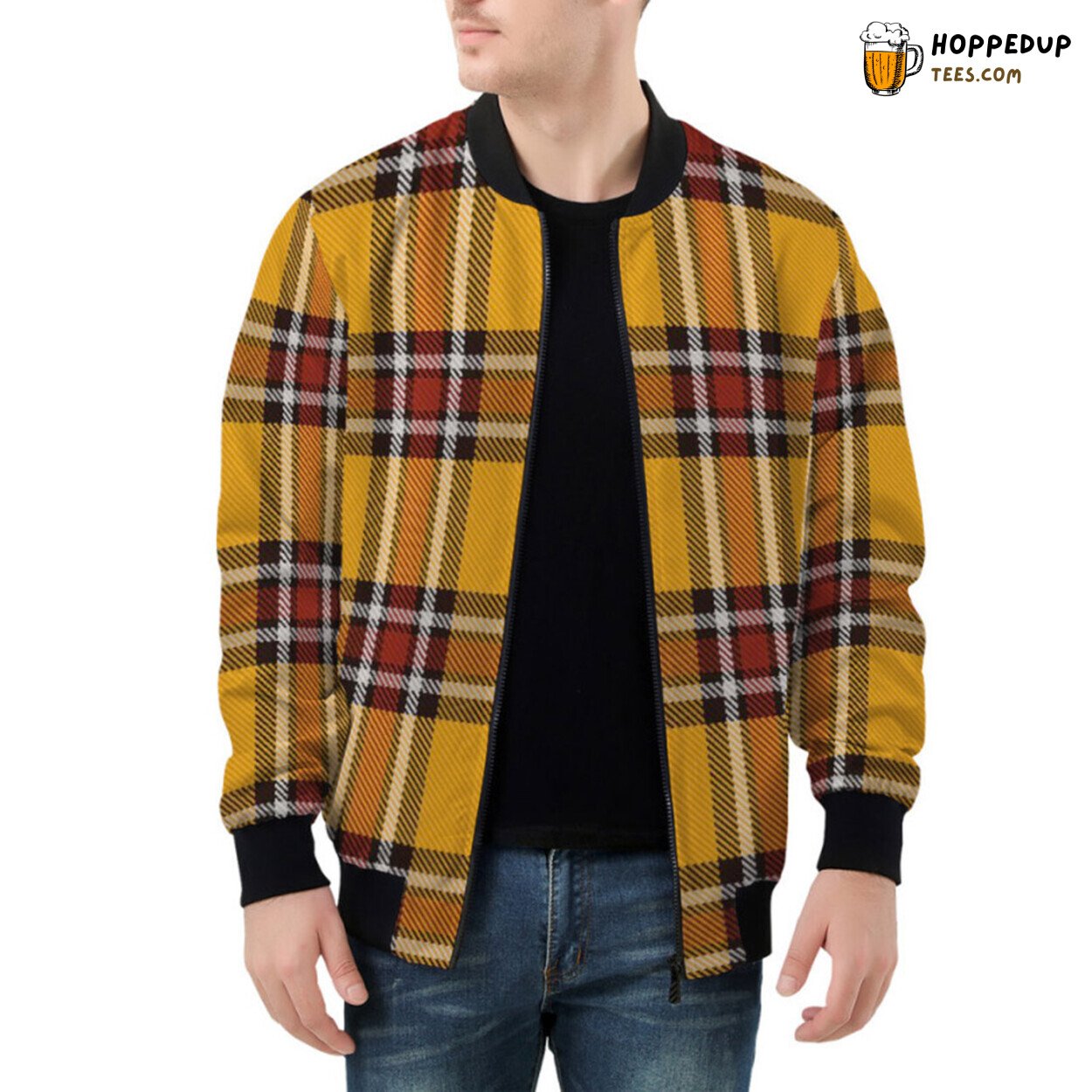 Elegance of Tartan Plaid Evident in This Stylish Bomber Jacket Design