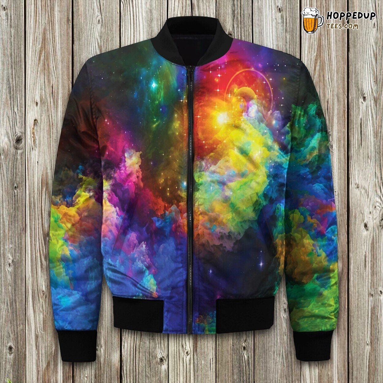 Elegance Winter Bomber Jacket Universe Colorful Series Luxurious Warm Comfort