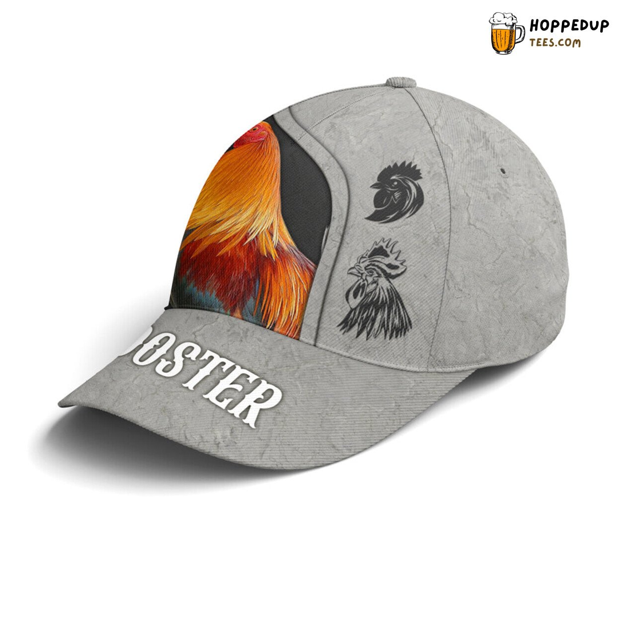 Elegantly Crafted Rooster Vector Art Unique Baseball Cap Look