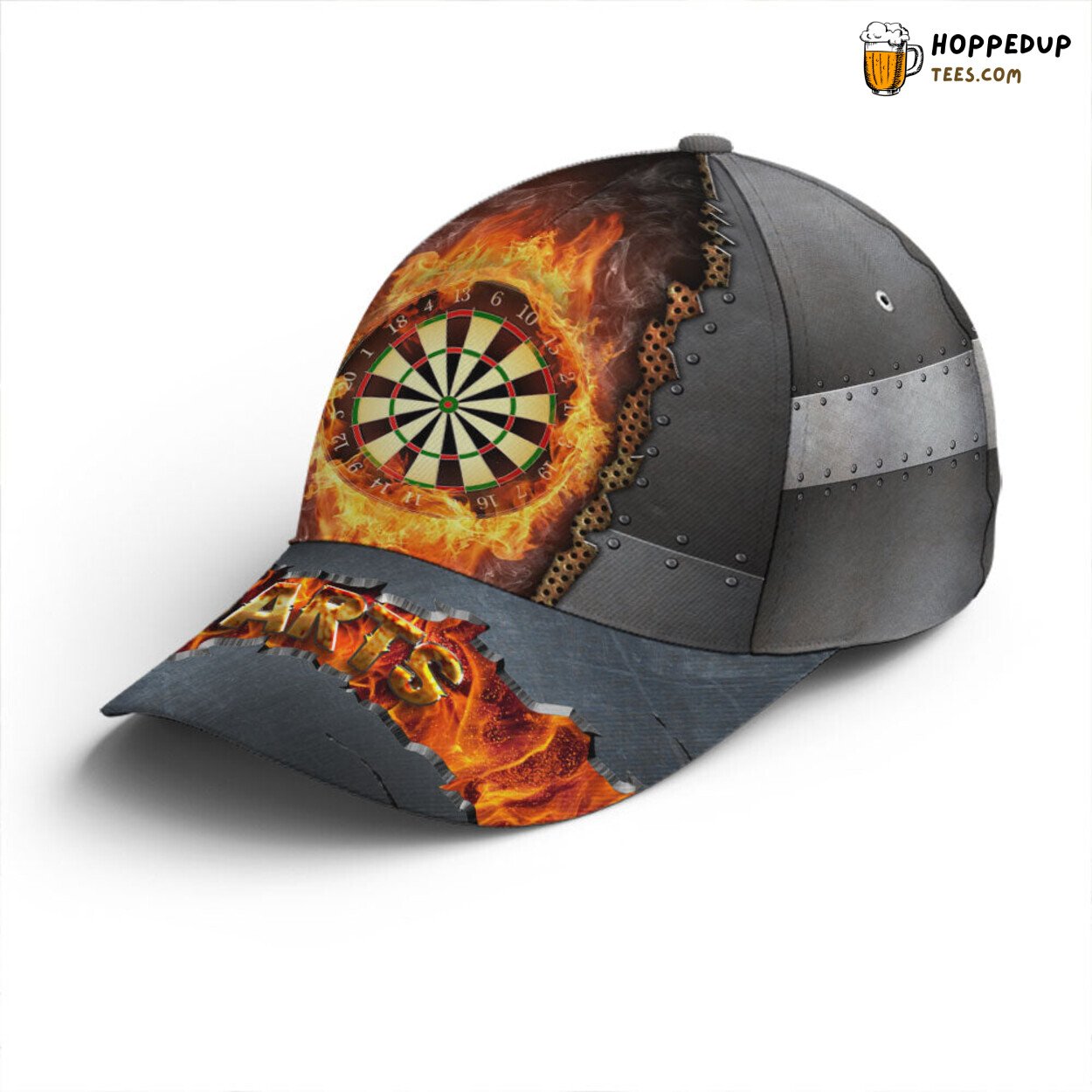 Elements Clash Fire Darts Metallic Style Unique Design Baseball Cap