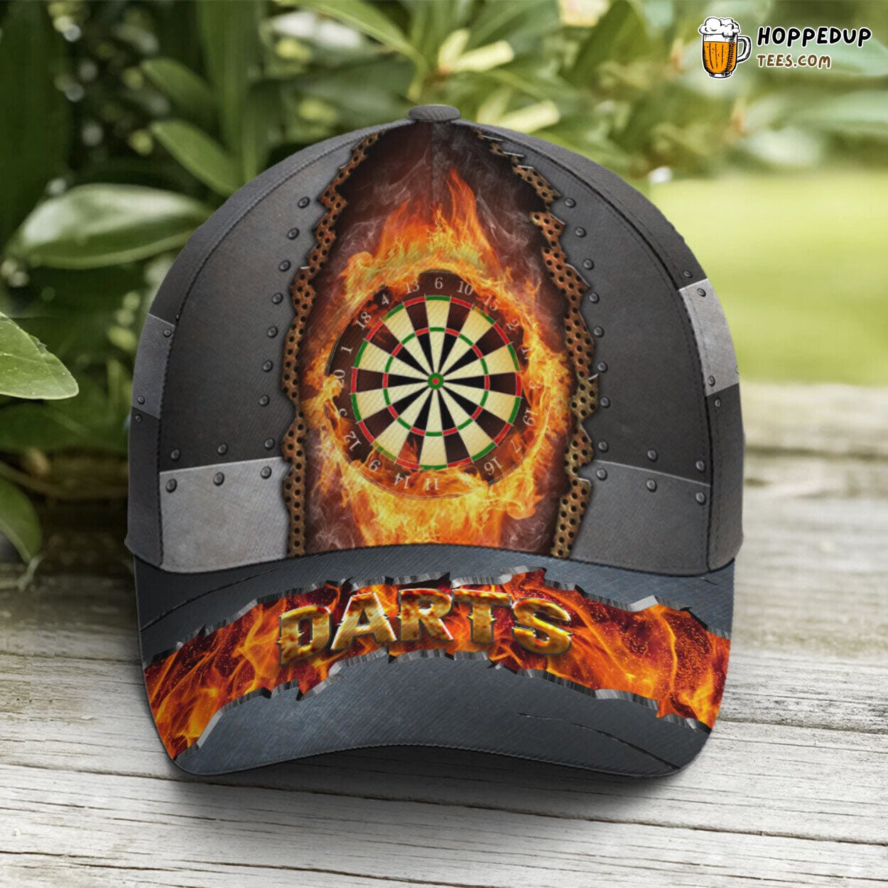 Elements Clash Fire Darts Metallic Style Unique Design Baseball Cap