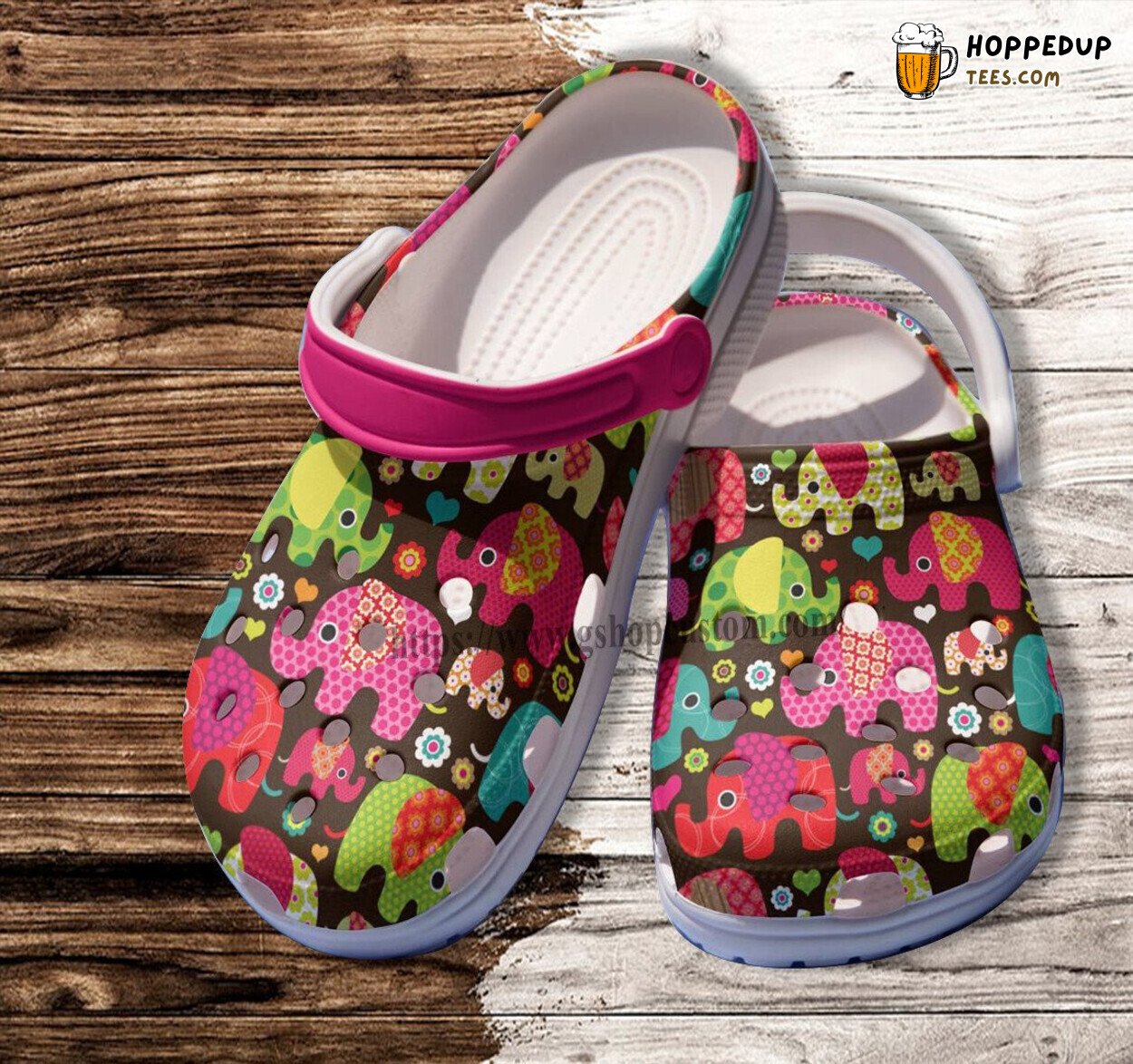 Elephant Baby Flower Gift Grandaughter Niece Birthday Croc Clogs