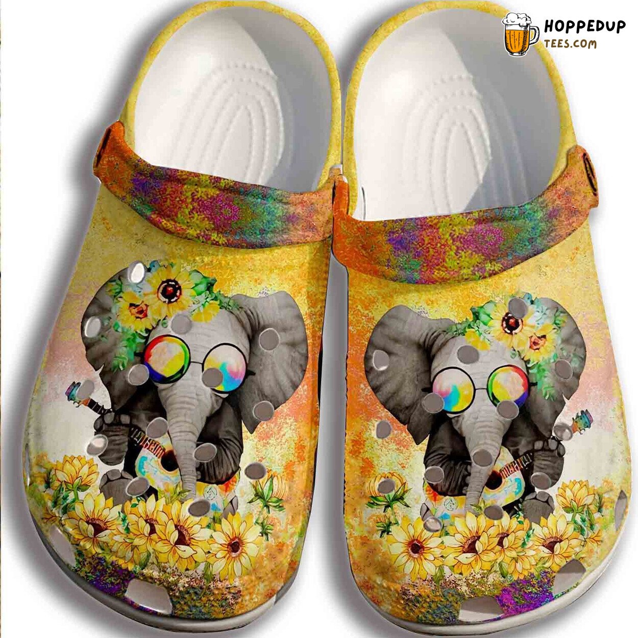 Elephant Hippie Sunflower Outdoor Colorful Shoes Gifts Son Daughter