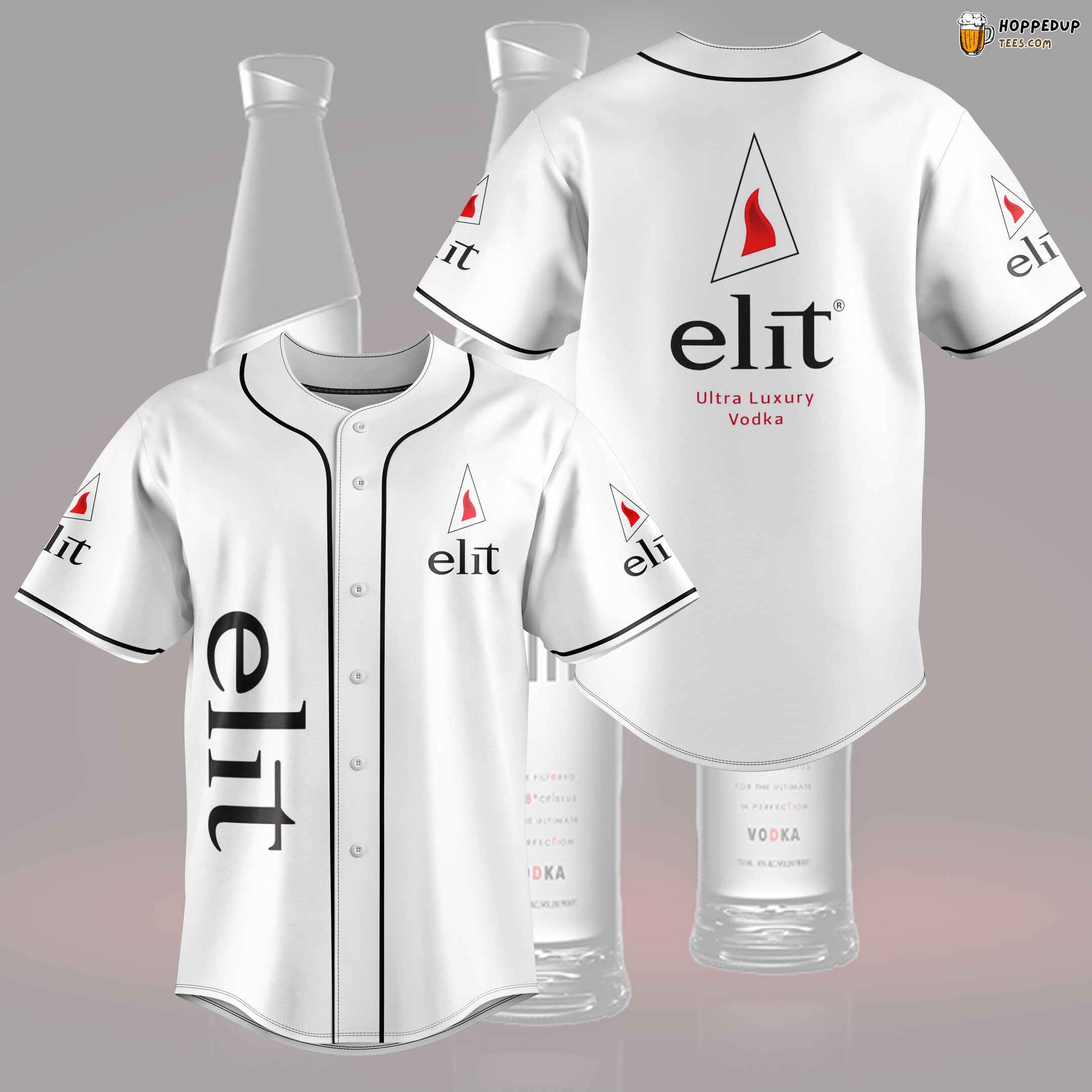 Elit Ultra Luxury Vodka Baseball Jersey White Unisex Jersey Shirt