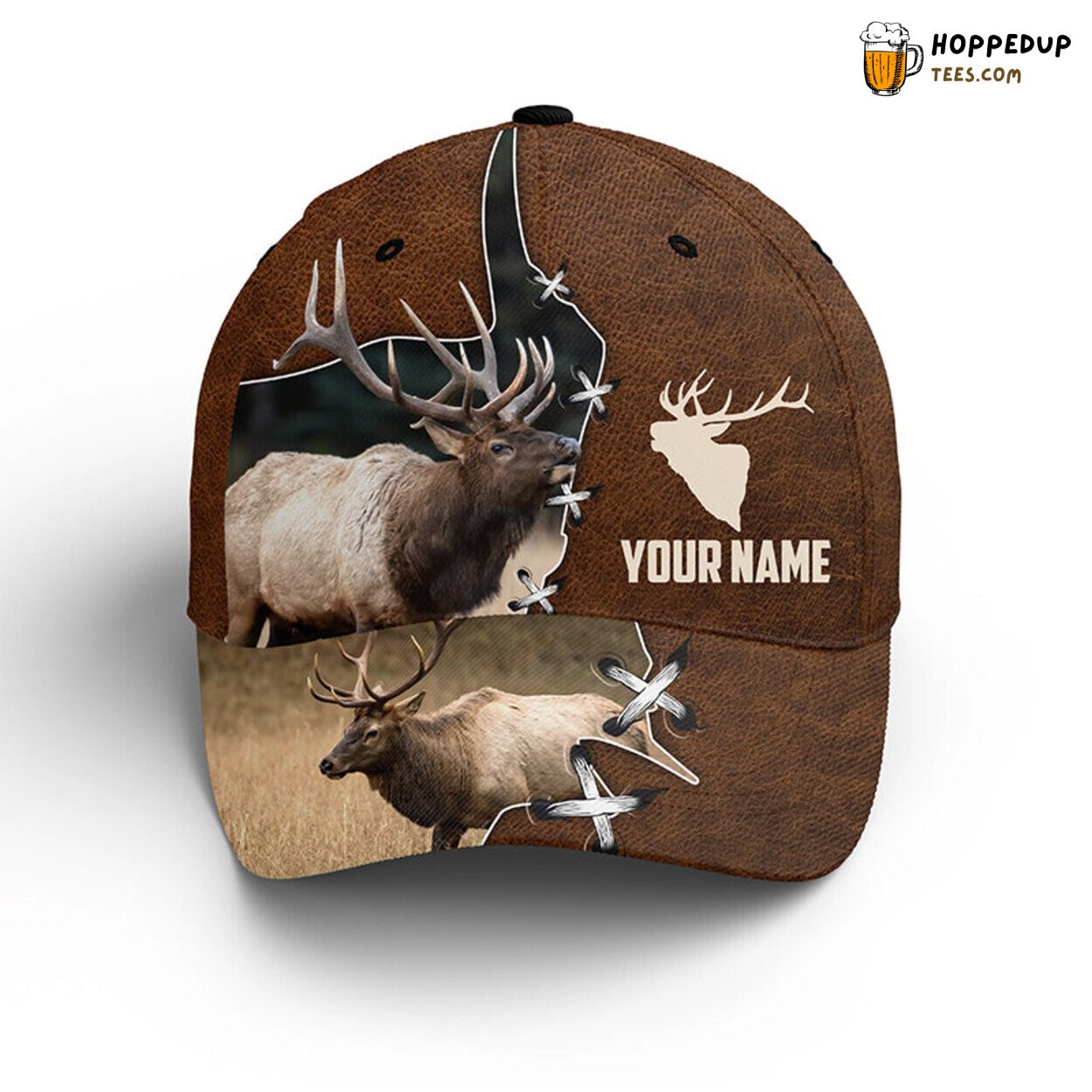 Elk Hunting Camouflage Personalized Name 3D Print Classic Baseball Cap