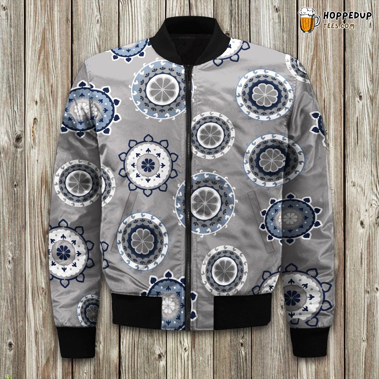 Elsa Medallion Art Winter Bomber Jacket Royal Sophisticated Style Touch