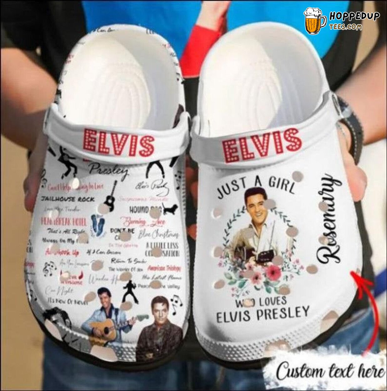 Elvis Presley Inspired Rubber Clog Shoes Comfy Footwear for Music Lovers