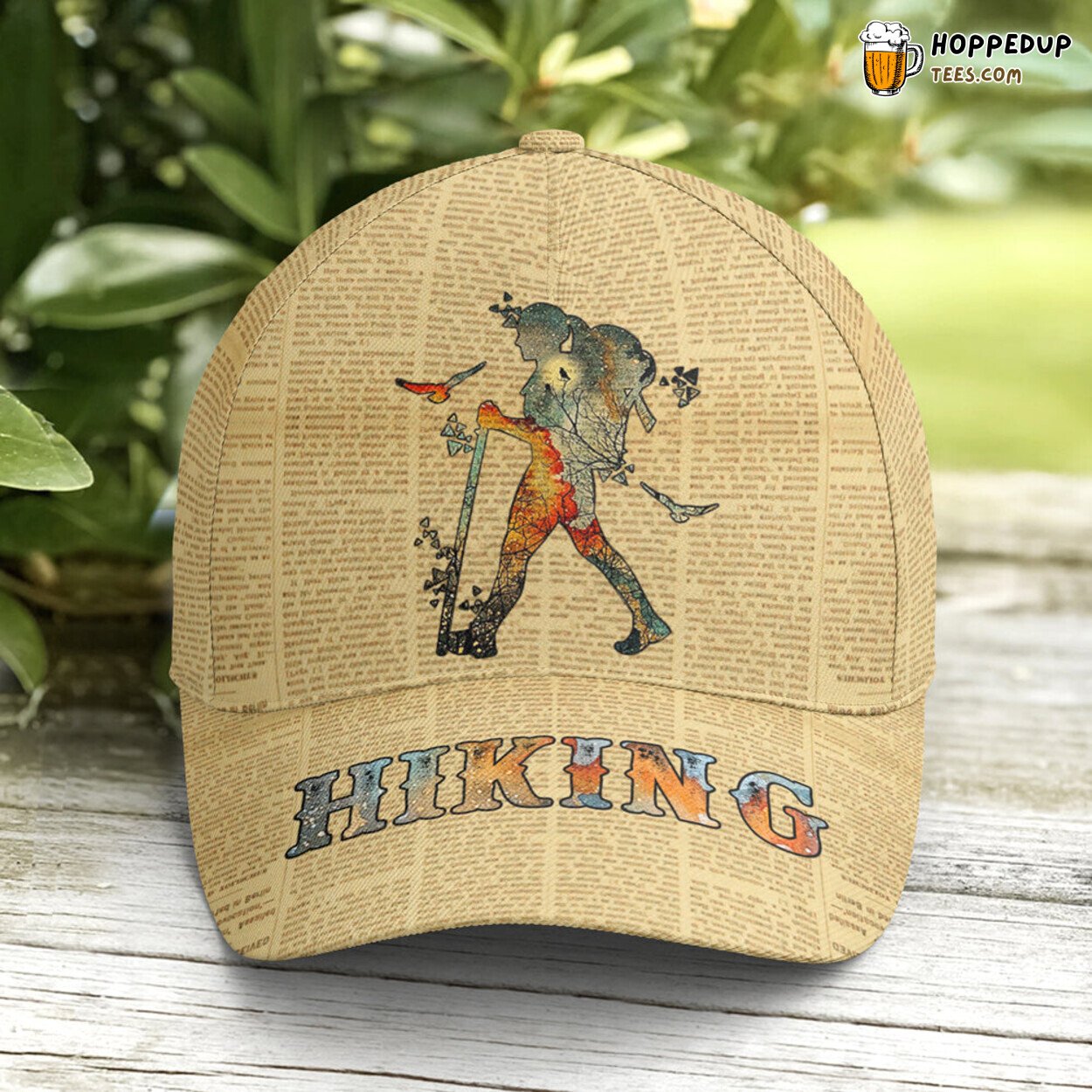 Embark On Adventure Hiking Vintage Pattern Baseball Cap Look