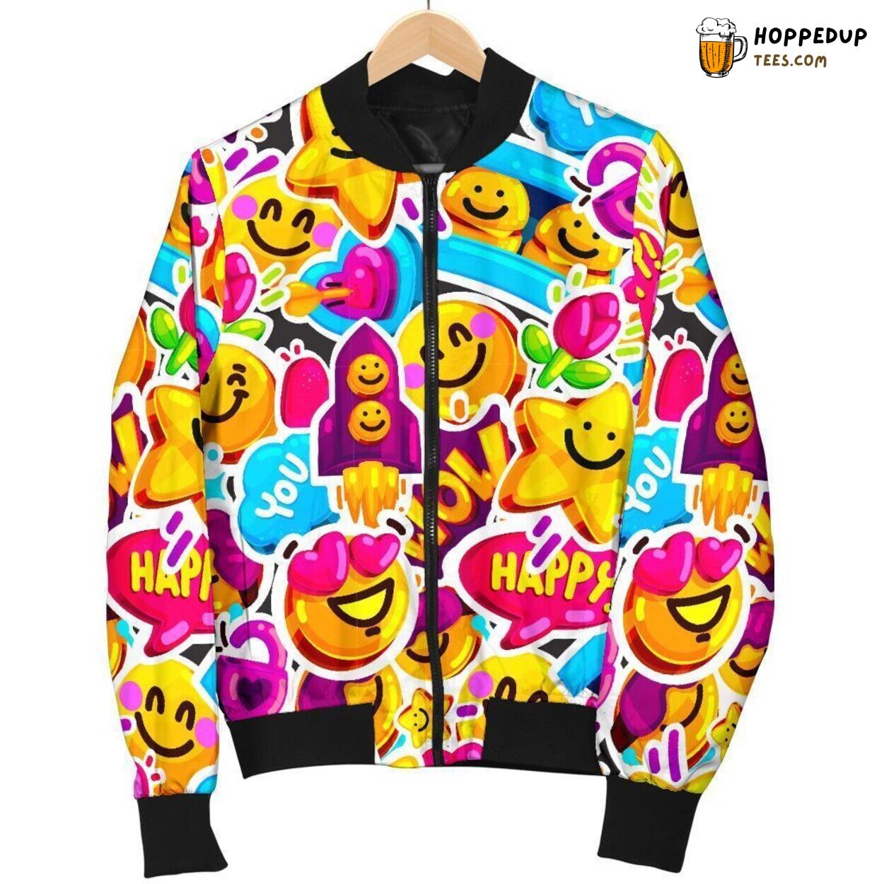 Emoji Expressions Display Men’s Bomber Jacket Unique Pattern Design Art Emoji Expressions Display Men’s Bomber Jacket Unique Pattern Design Art